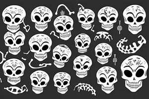 dancing skeleton tattoo idea