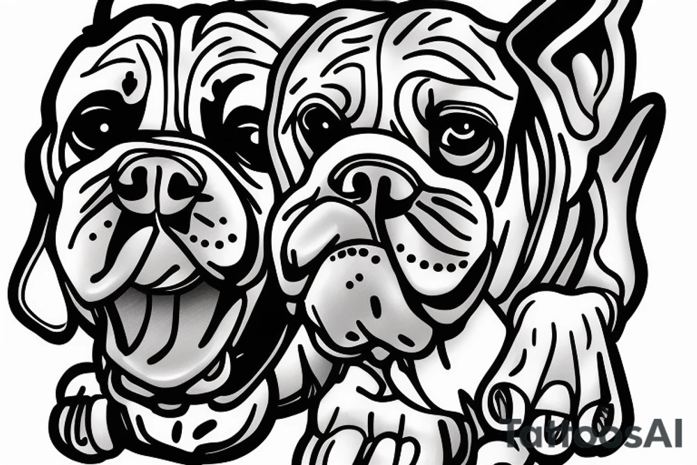 Boxer dog being goofy tattoo idea