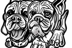 Boxer dog being goofy tattoo idea