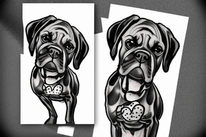 Boxer dog being goofy tattoo idea