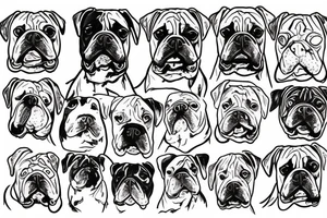 Boxer dog running tattoo idea