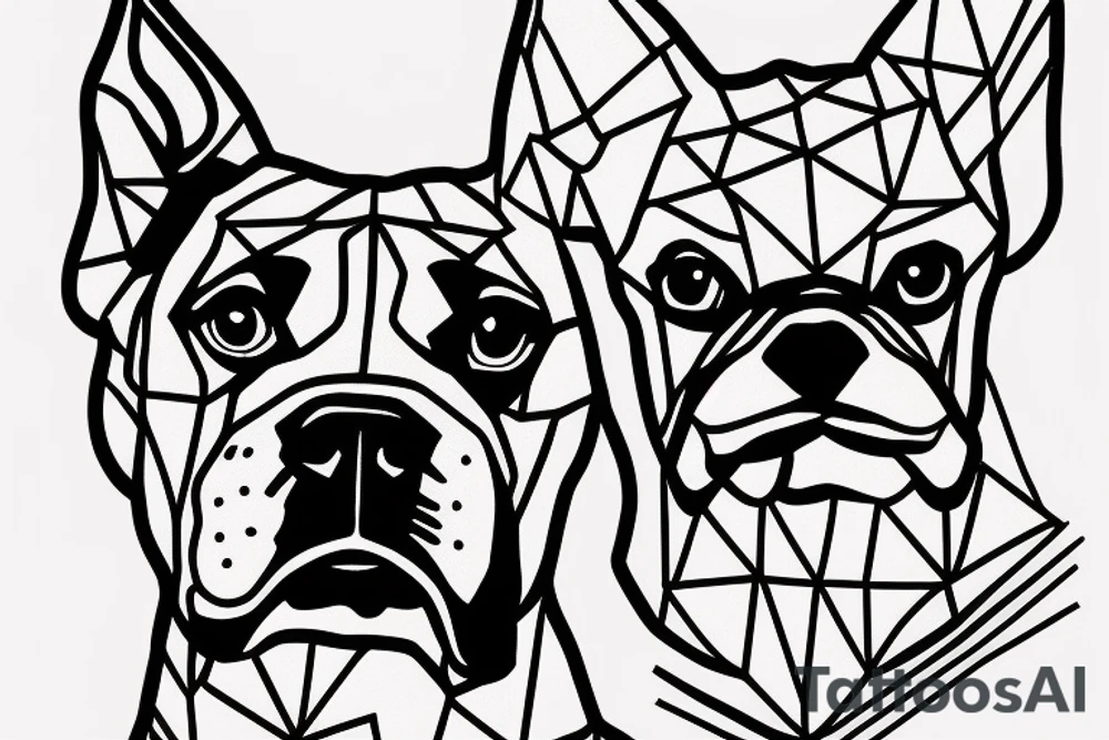 Boxer dog running tattoo idea