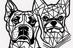 Boxer dog running tattoo idea