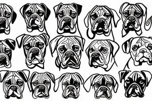 Boxer dog running tattoo idea