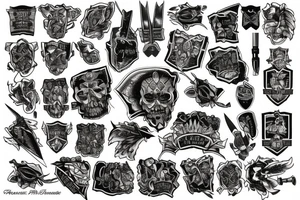 Something with a blade and robertston tartan tattoo idea
