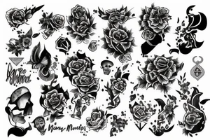 Luxury Matte black money tattoo idea