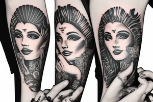 Luxury Matte black money tattoo idea
