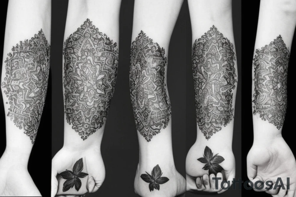 Luxury Matte black money tattoo idea