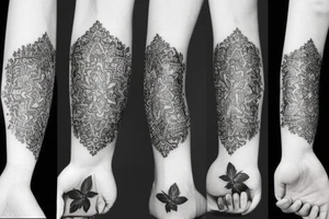 Luxury Matte black money tattoo idea