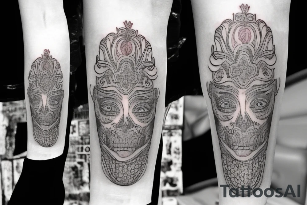 Luxury Matte black money tattoo idea