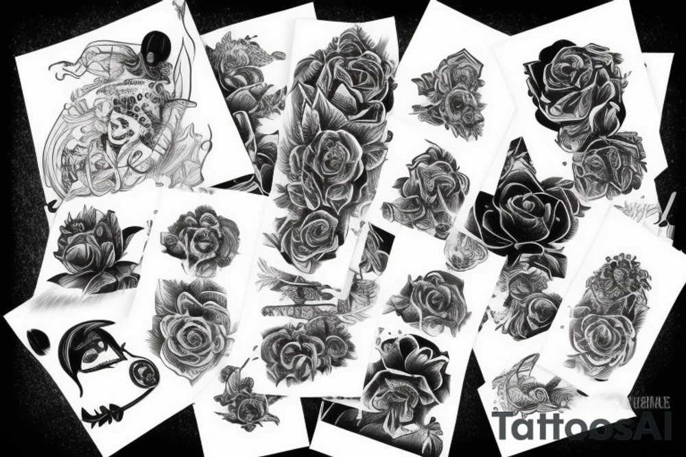 Luxury Matte black money tattoo idea