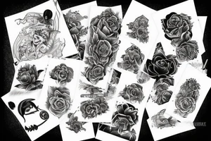 Luxury Matte black money tattoo idea