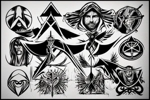 Assassins Creed Symbol with a Christian theme tattoo idea