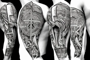 Assassins Creed Symbol with a Christian theme tattoo idea