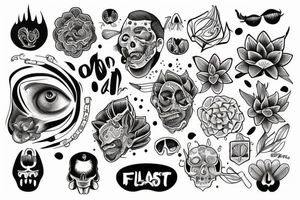 Alergia a los AINES estilo psicodelico tattoo idea