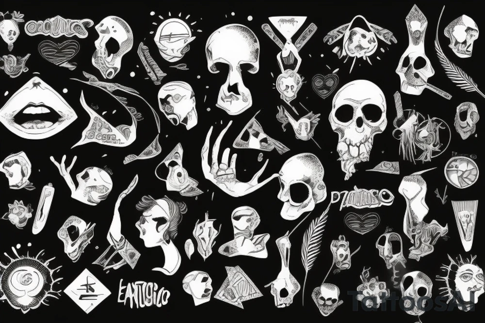 Alergia a los AINES estilo psicodelico tattoo idea