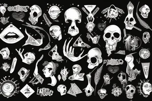 Alergia a los AINES estilo psicodelico tattoo idea