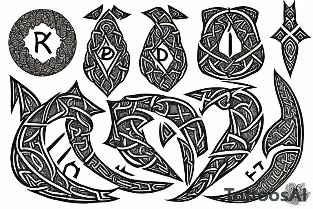 Nordic runes tattoo idea