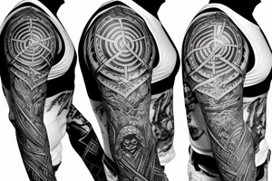 Odin Nordic sleeve tattoo idea