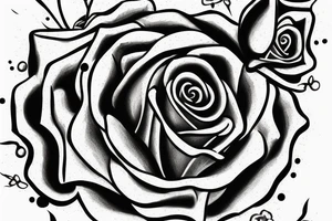 rose with a triangle over it, living inside but dead outside tattoo idea
