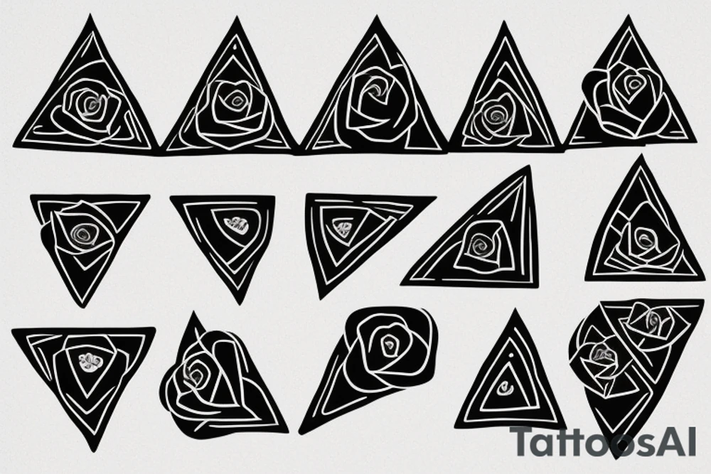 rose with a triangle over it, living inside but dead outside tattoo idea rose with a triangle over it, living inside but dead outside tattoo idea
