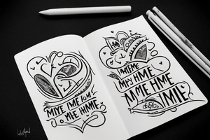 love or hate me- both are in my favor. if you love me I'll be in your heart; if you hate me I'll be on your mind. tattoo idea