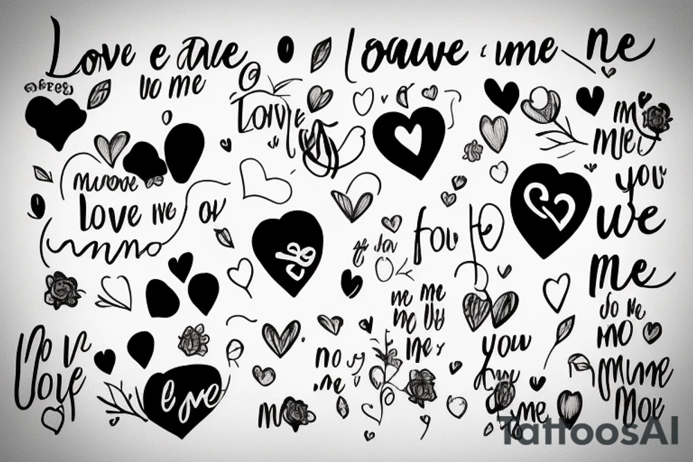 love or hate me- both are in my favor. if you love me I'll be in your heart; if you hate me I'll be on your mind. tattoo idea