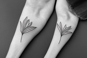 small lily flowers. single needle tattoo idea