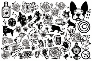 Black dog tattoo idea