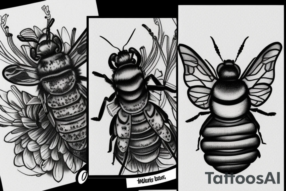 insect bumblebee tattoo idea