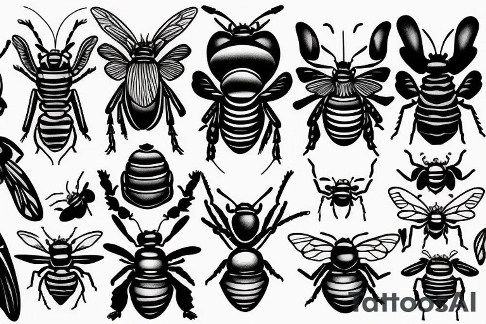 insect bumblebee tattoo idea