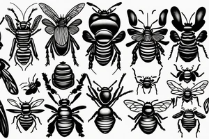 insect bumblebee tattoo idea