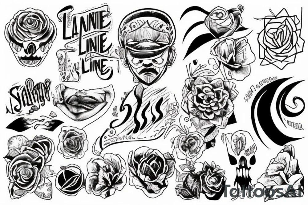 two lines tattoo idea