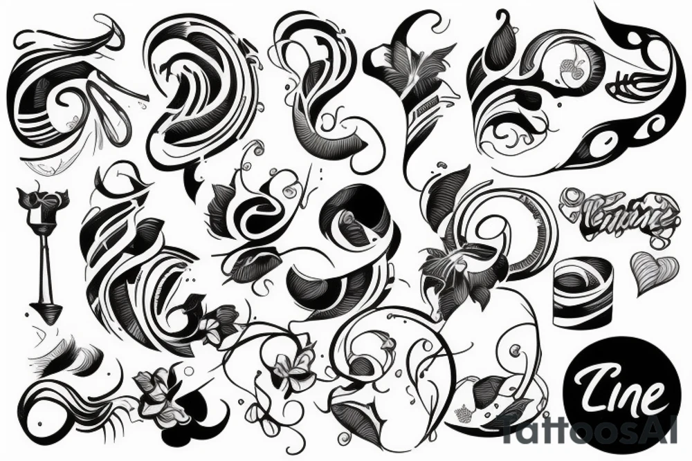 two lines tattoo idea