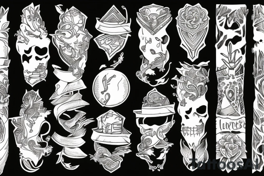 forest rock tattoo idea