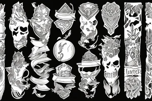 forest rock tattoo idea