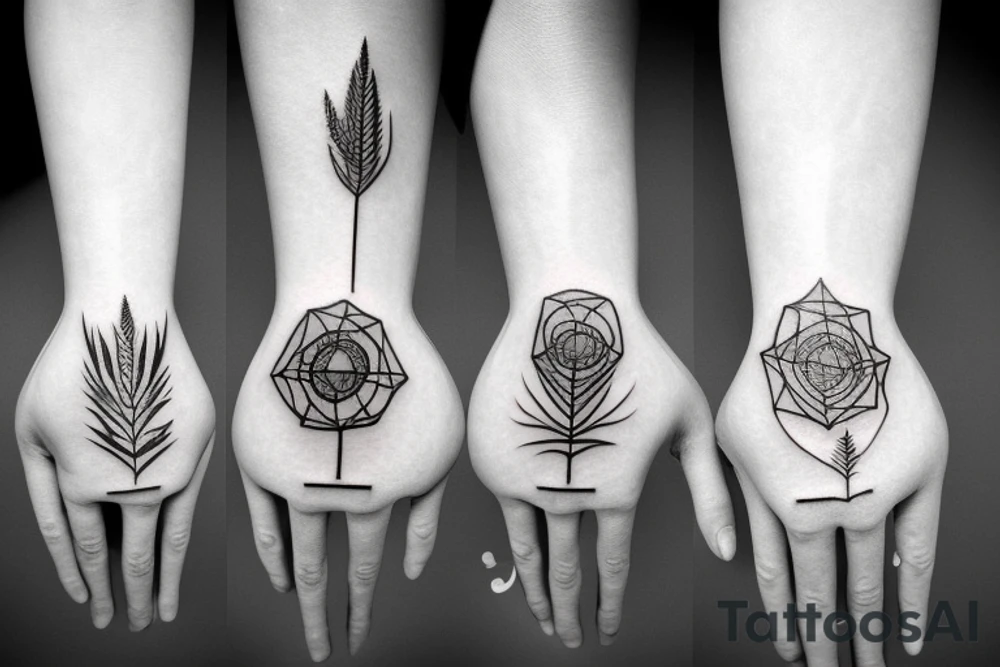 forest rock tattoo idea