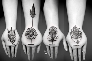 forest rock tattoo idea