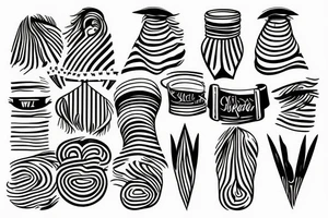 Horizontal stripes tattoo idea