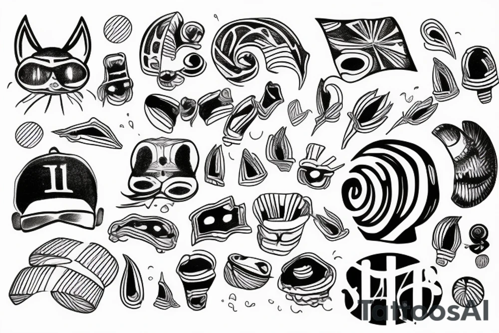 Horizontal stripes tattoo idea