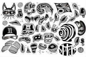 Horizontal stripes tattoo idea