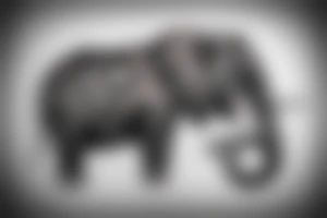Elephant Trunk Holding A vintage revolver gun realistic tattoo idea