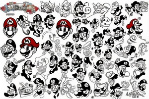 mario tattoo idea