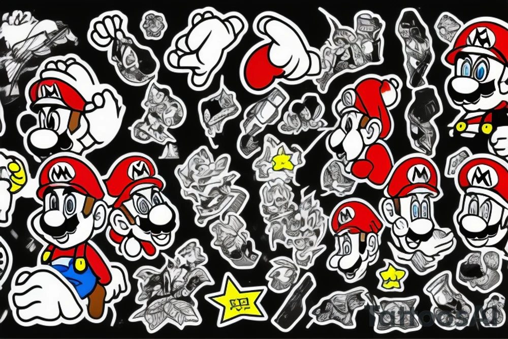 mario tattoo idea