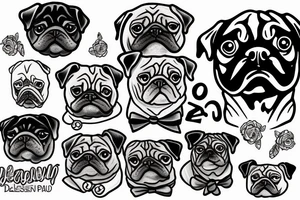 Badass pug tattoo idea