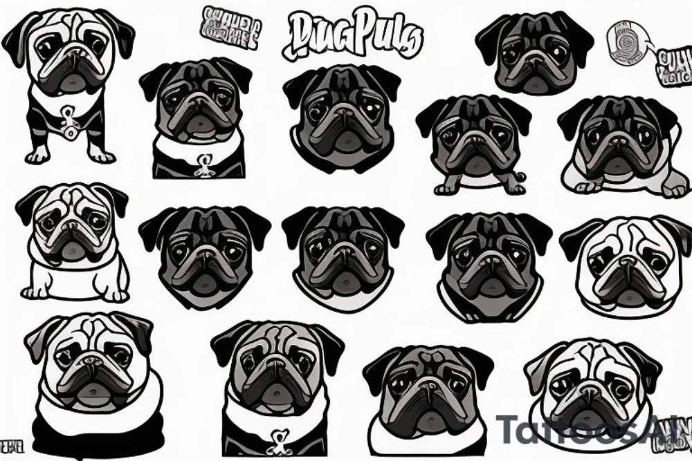 Badass pug tattoo idea