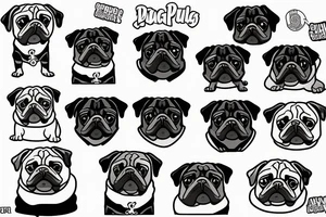 Badass pug tattoo idea