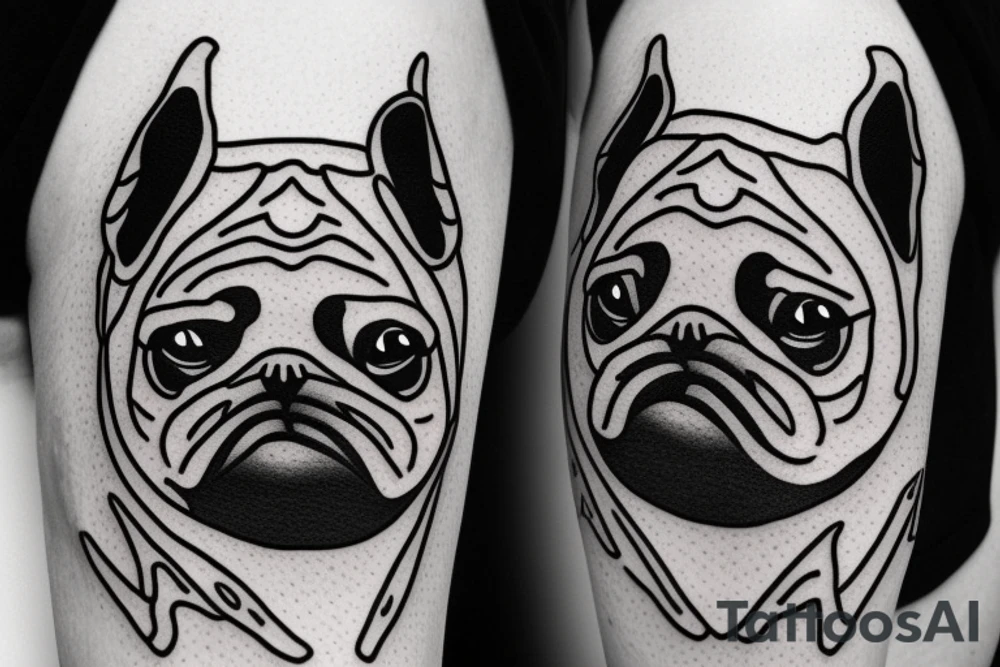 Ninja pug tattoo idea