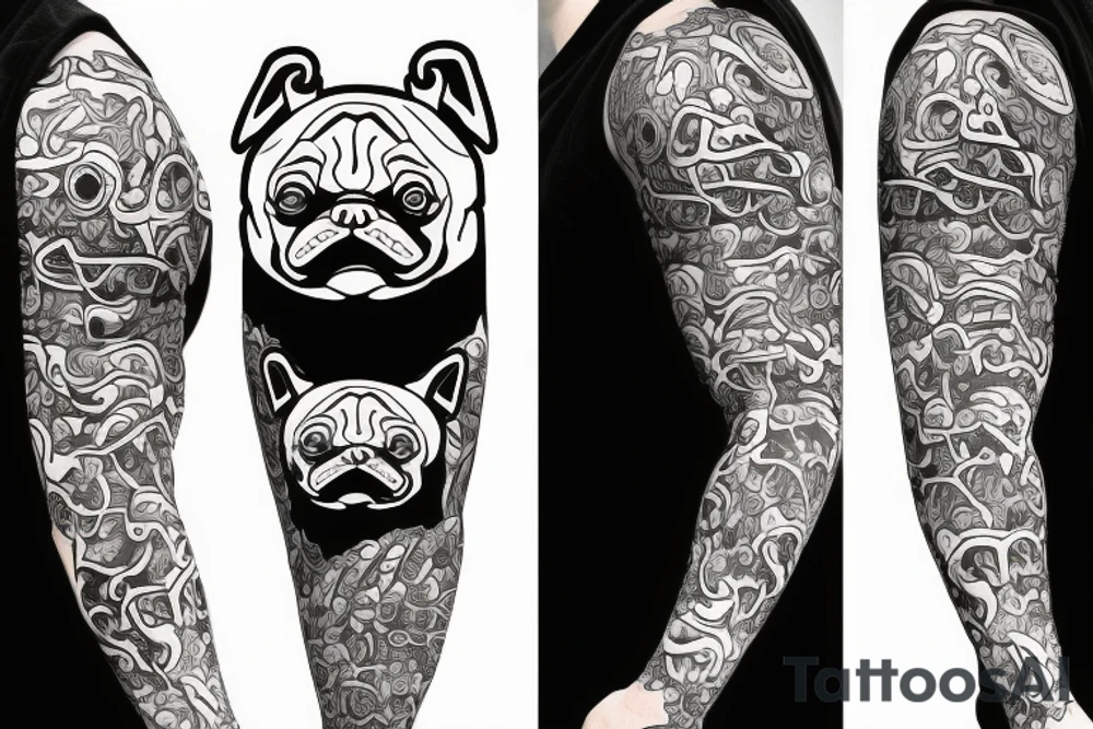 Ninja pug tattoo idea