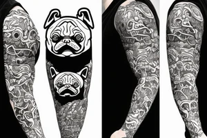 Ninja pug tattoo idea